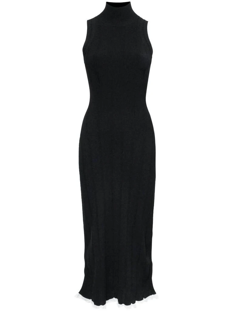 Proenza Schouler Kim Knit Midi Dress In Black 5