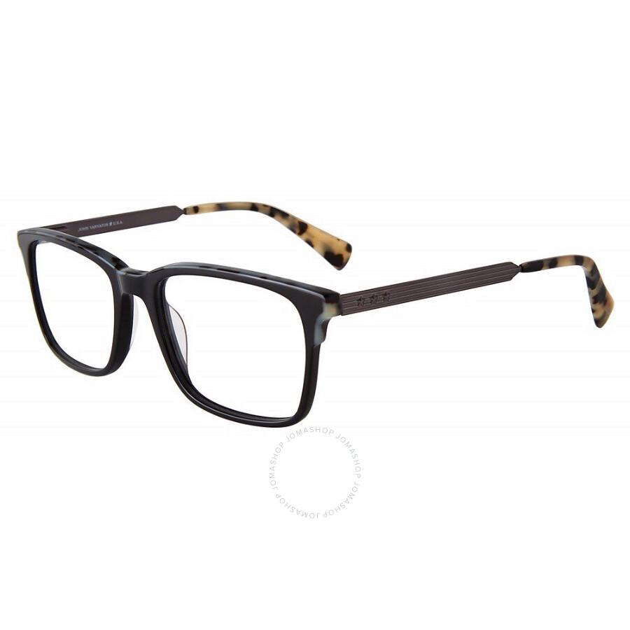 John Varvatos Demo Square Men's Eyeglasses VJVC001 BLA 53