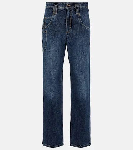 Brunello Cucinelli Mid-rise wide-leg jeans 1