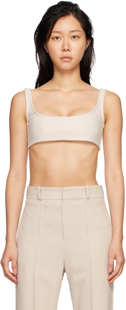 Yuzefi Off-White Scoop Tank Top