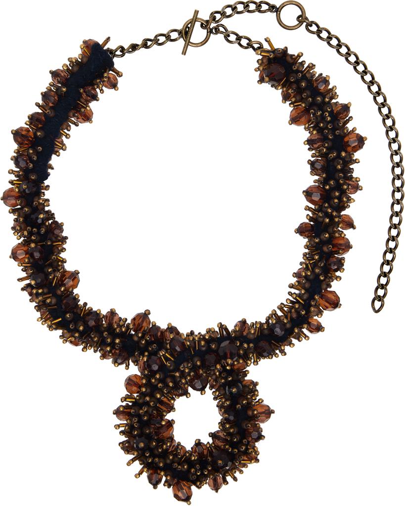 Brown Embroidered Necklace – On Sale Now with Up to 70% Off