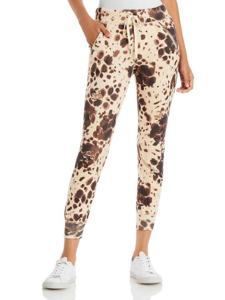 n:philanthropy Gravity Womens Printed Destroyed Sweatpants