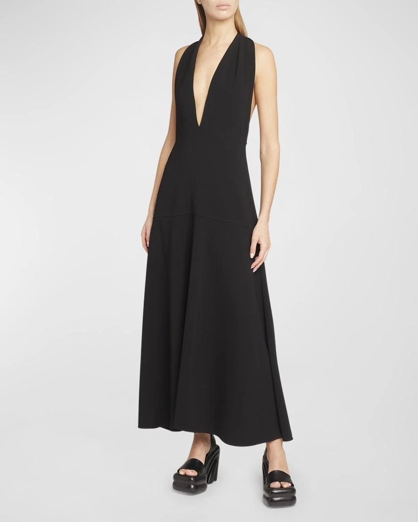 Proenza Schouler Matte Viscose Crepe Twist-Back Maxi Dress 3