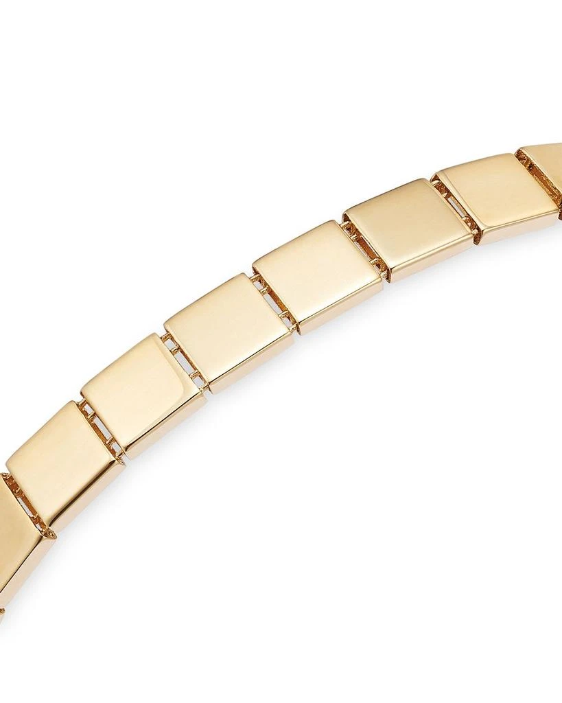 Alberto Amati 14K Yellow Gold Etched Square Link Bracelet 4