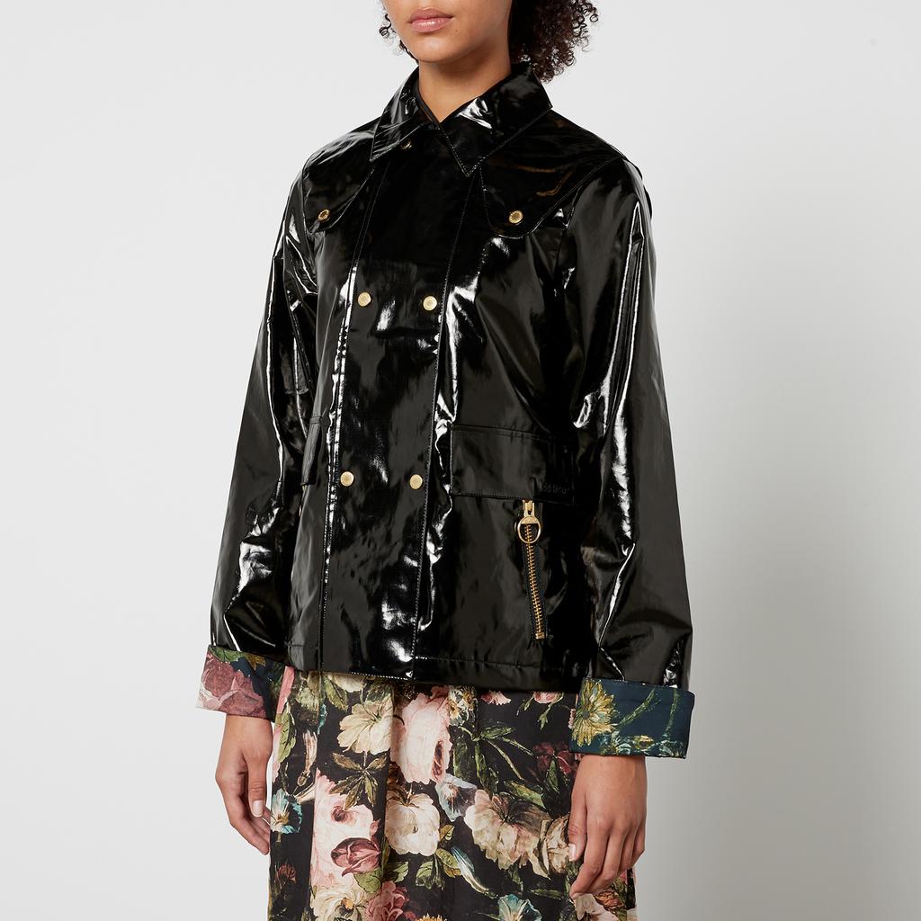 Barbour Casterton Faux Patent-Leather Jacket