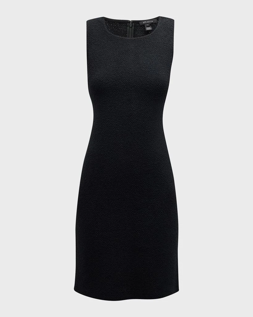 neiman marcus knit dresses Misook Multi-Stitch Knit Fit-and-Flare Midi Dress