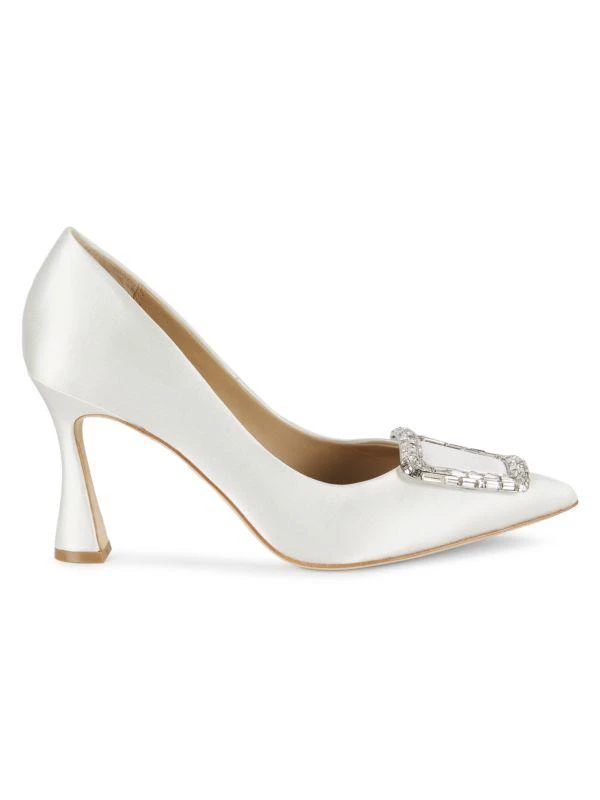 Badgley Mischka Aubree 85MM Embellished Satin Pumps 1