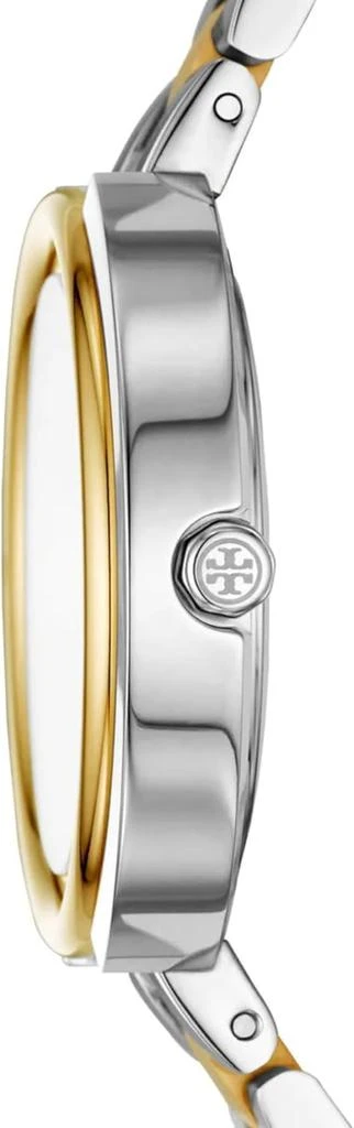 undefined Tory Burch Miller Womens Two-Tone Dress Watch, White Gold Dial, Stainless Steel 2