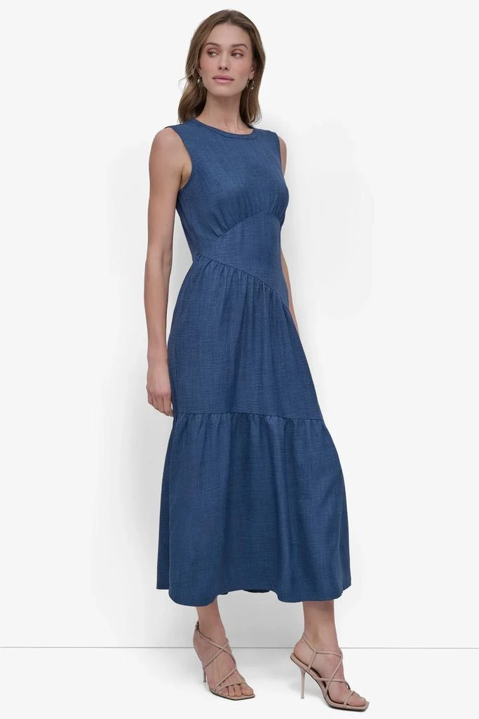 DKNY TIERED ASYMMETRIC MAXI DRESS 3