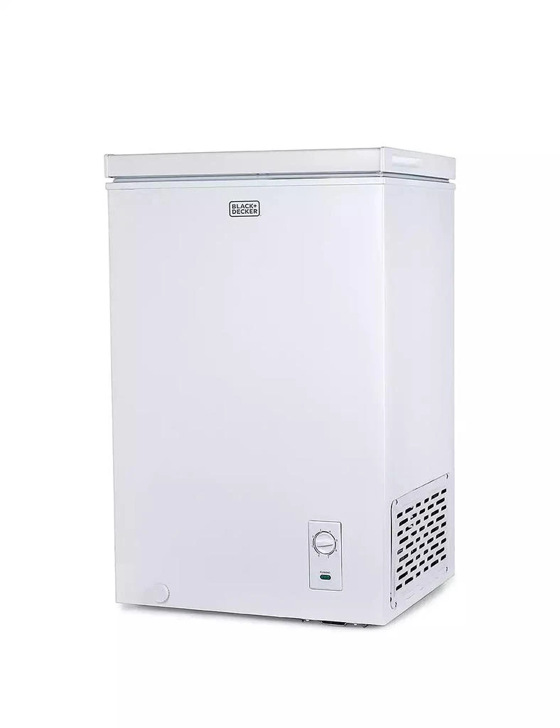 Black & Decker BLACK+DECKER 2.7 Cu. Ft. Compact Chest Freezer, Deep Freezer Holds Up To 94.5 Lbs. of Frozen Food, Removable Storage Basket, Mechanical Temperature Control, Manual Defrost, R600a Refrigerant, BCFK726, White 1