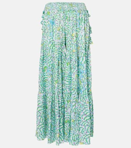 Poupette St Barth Colleen printed wide-leg pants 1