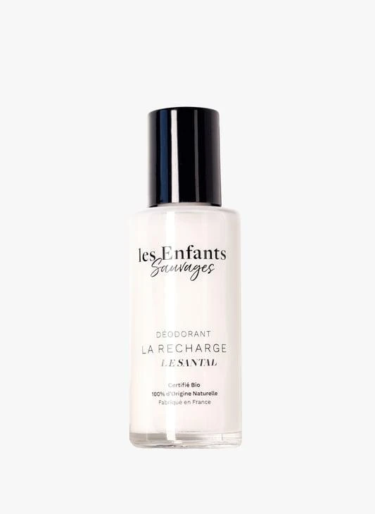 Les Enfants Sauvages Refillable Organic 100 Natural Roll-On Deodorant - Sandalwood Unisex Scent (Woody)