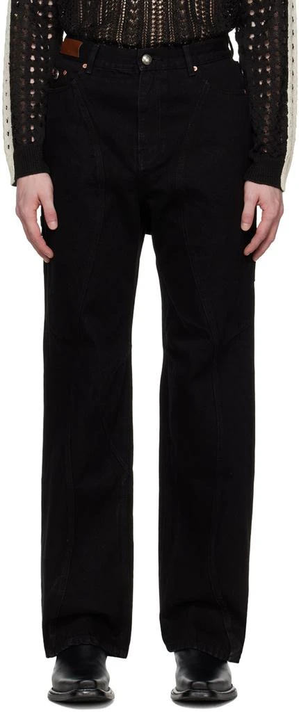 ANDERSSON BELL Black Glen Overdyed Jeans 1