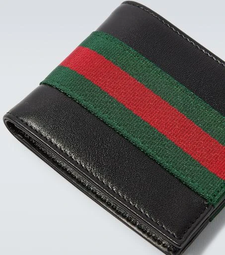 Gucci Web Trademark leather bifold wallet 4