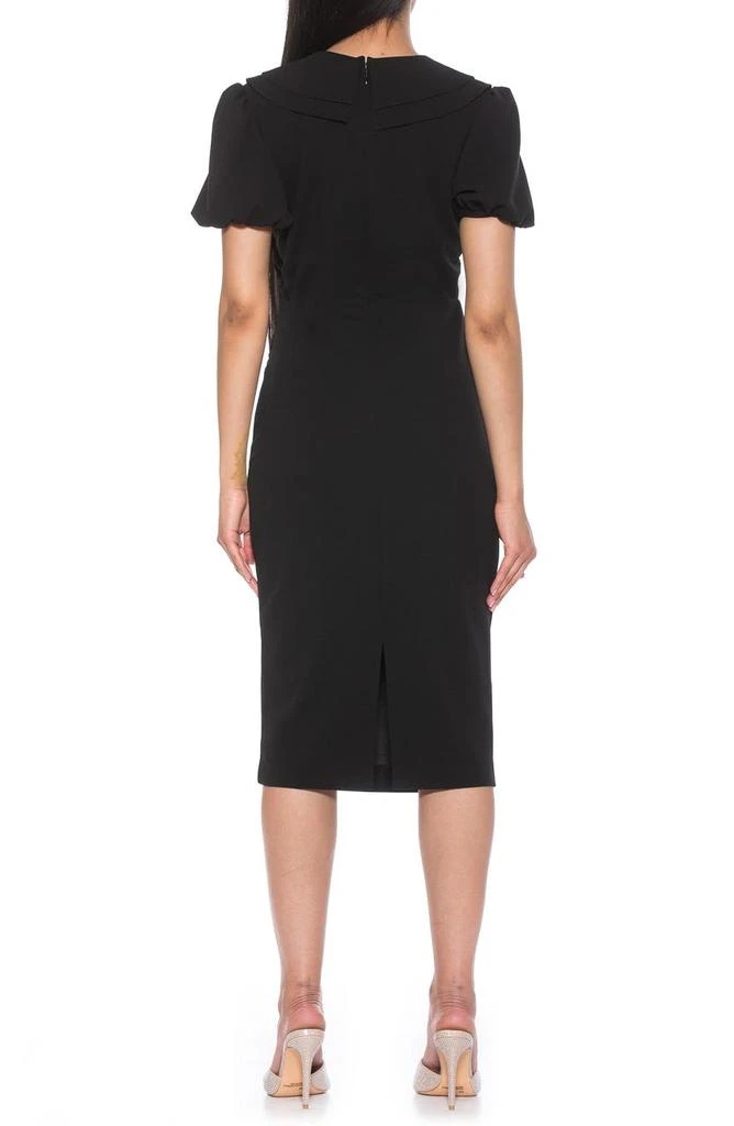 ALEXIA ADMOR Ruffle Collar Puff Sleeve Polka Dot Midi Dress 2