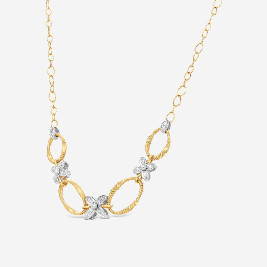 Marco Bicego Marco Bicego Marrakech Onde 18K Yellow Gold & White Gold Diamond Necklace CG829_B3_YW_M5