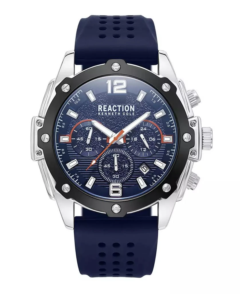 Kenneth Cole Men's Chronograph Blue Siliconee Watch 43.5mm 1