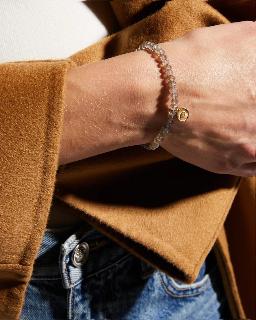 Sydney Evan Sapphire 
Turquoise Evil Eye Chain Bracelet 2