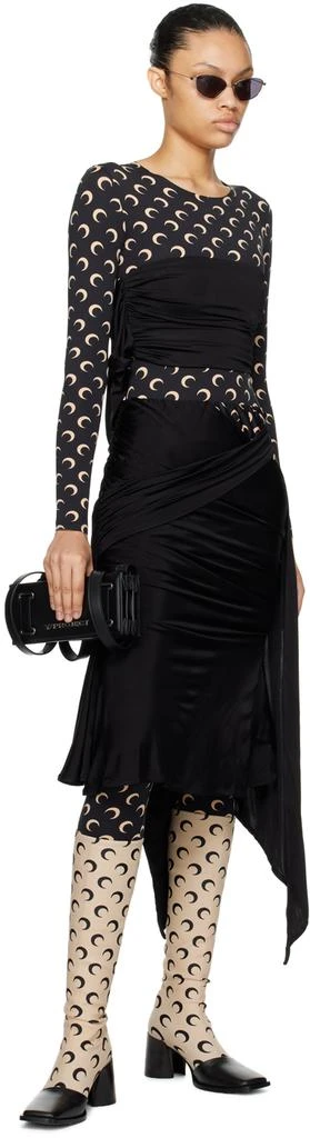 MARINE SERRE Black Shelter Midi Skirt 4