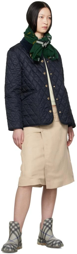 Burberry Navy Quilted Jacket 4