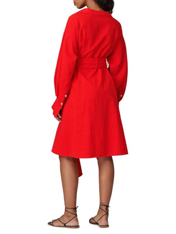 ADEAM Textured Wrap Dress 2