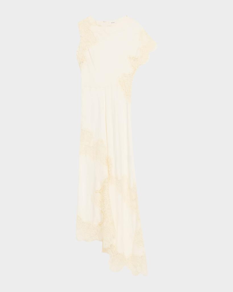 A.L.C. Alessia Satin and Lace Maxi Dress