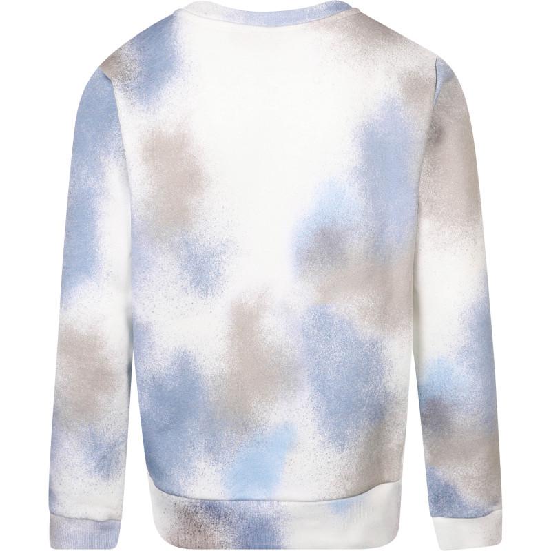 NAME IT® Tie dye organic sweatshirt in white beige and blue