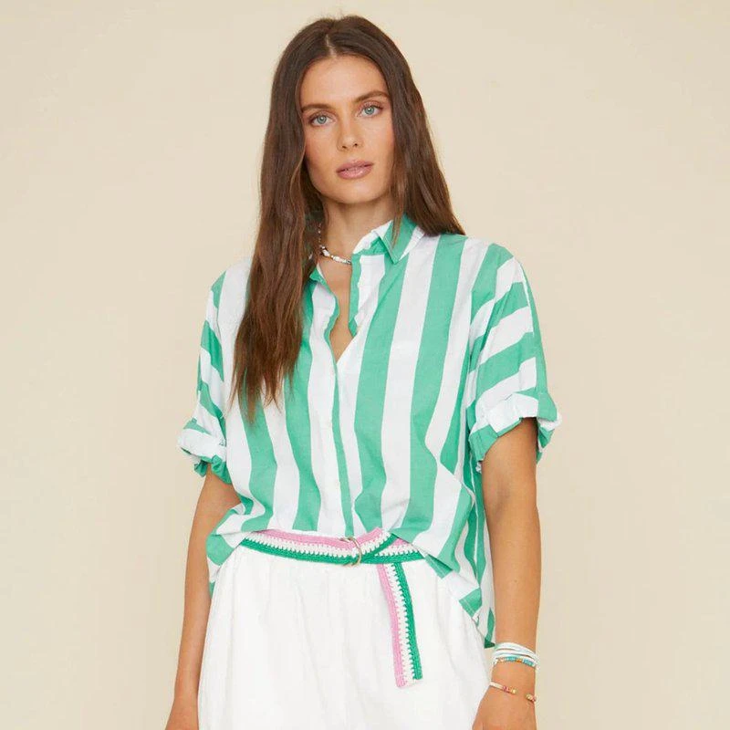 XIRENA Julep Stripe Teddy Shirt 2