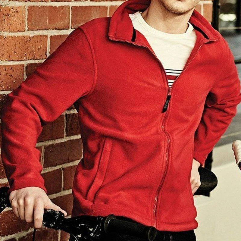 Regatta Mens Plain Micro Fleece Full Zip Jacket Classic Red 2