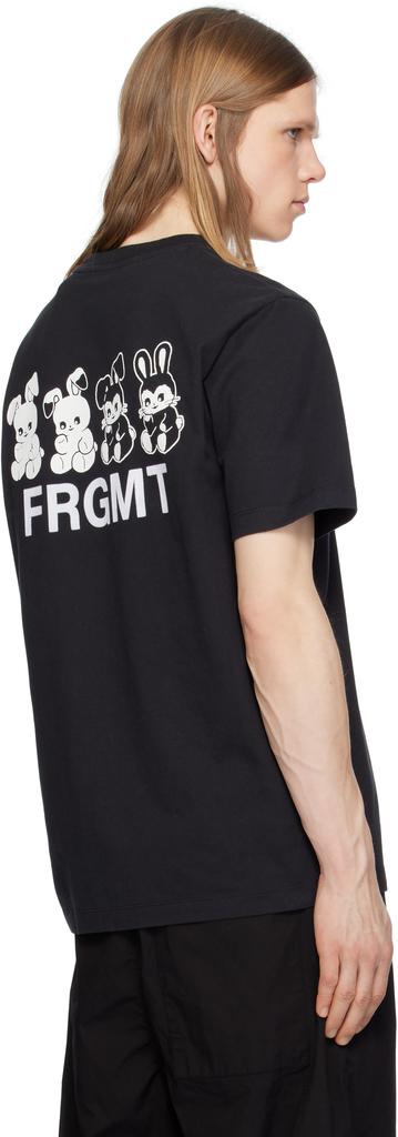 Moncler x FRGMT Hiroshi Fujiwara Black Cartoon Logo T-shirt