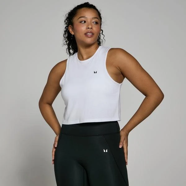 MP MP Women's Training Cropped Vest - White 1