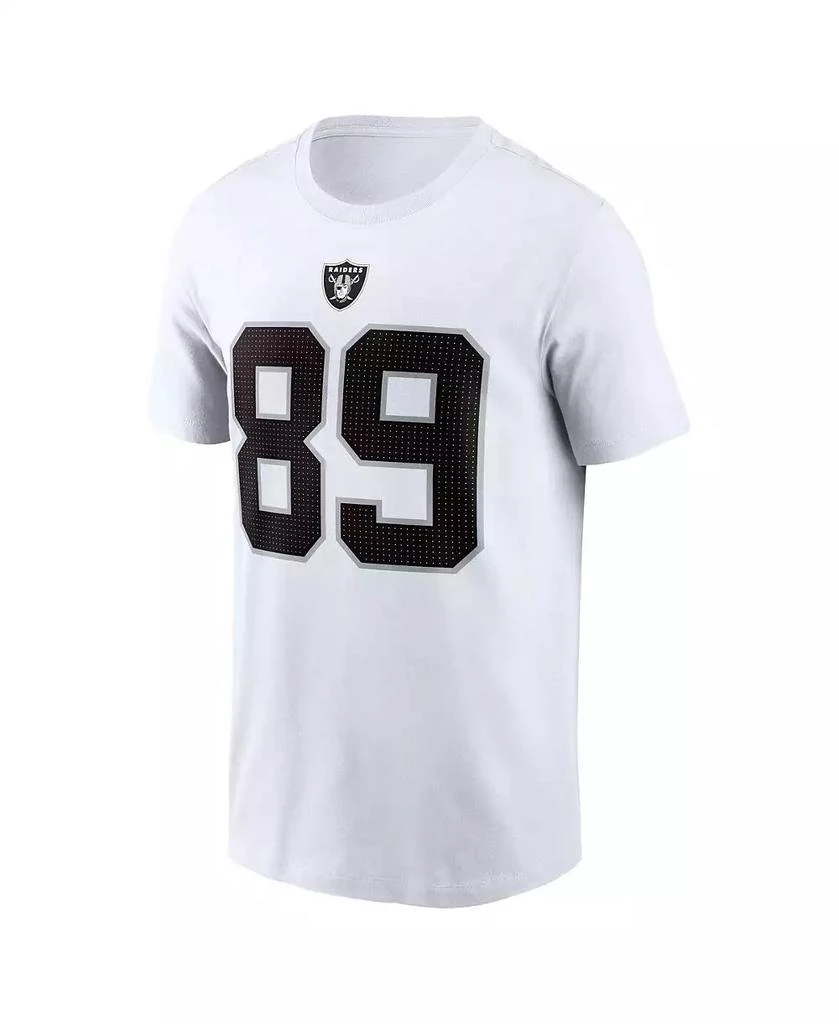 NIKE Men's Brock Bowers White Las Vegas Raiders Name Number T-Shirt 3