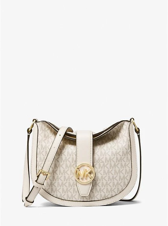 michael_kors Gabby Small Signature Logo Hobo Crossbody Bag 1