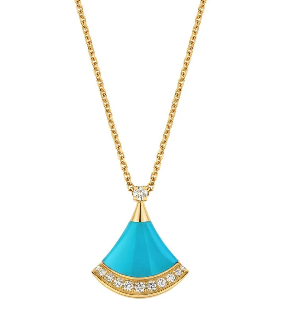 BVLGARI Rose Gold, Diamond and Turquoise Divas’ Dream Necklace 1