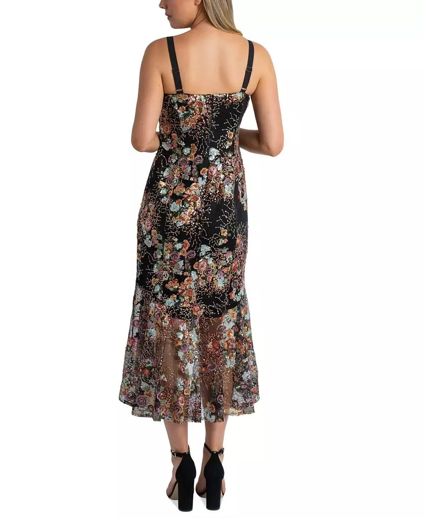 Sam Edelman Women's Floral Sequence Mermaid Midi Dress 4