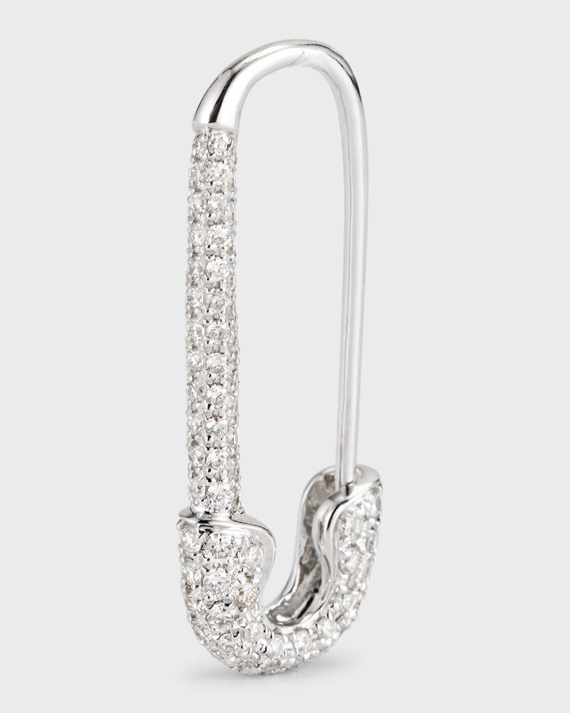 Anita Ko 18k White Gold Diamond Safety Pin Earring, Single (Right)