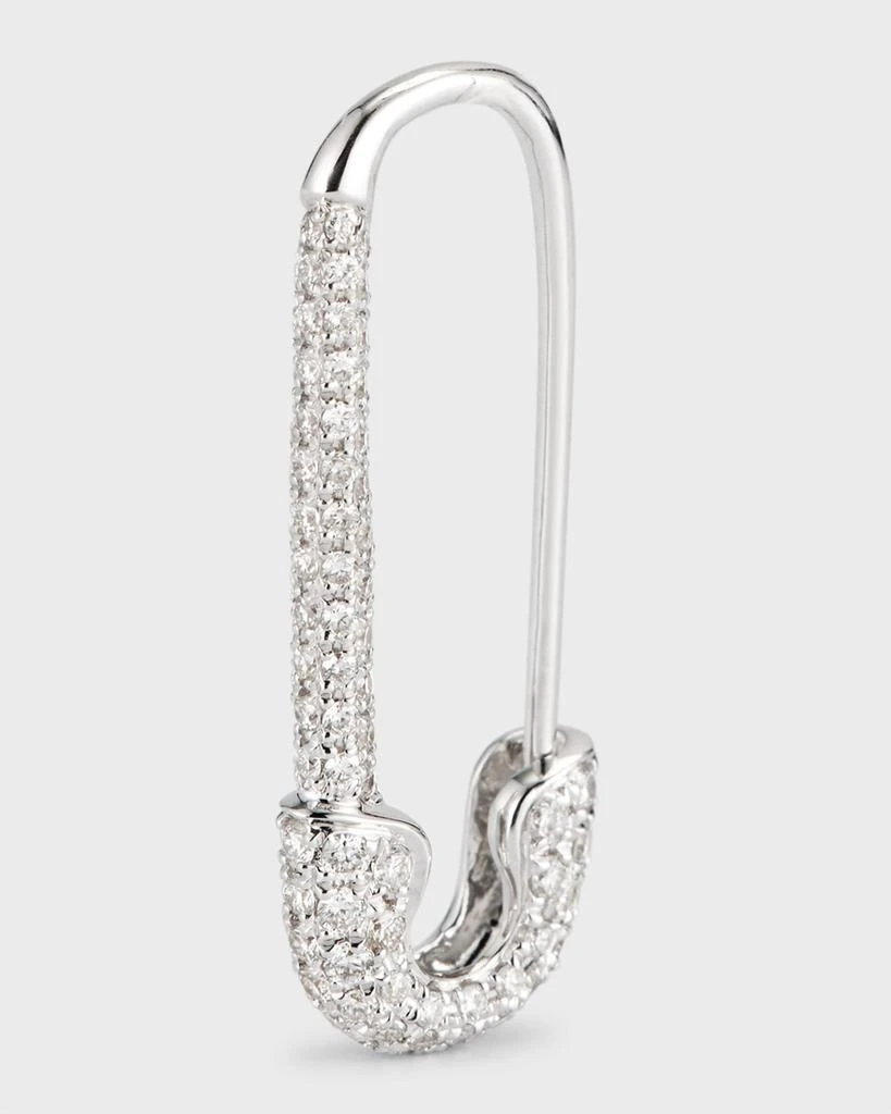 Anita Ko 18k White Gold Diamond Safety Pin Earring, Single (Right) 1