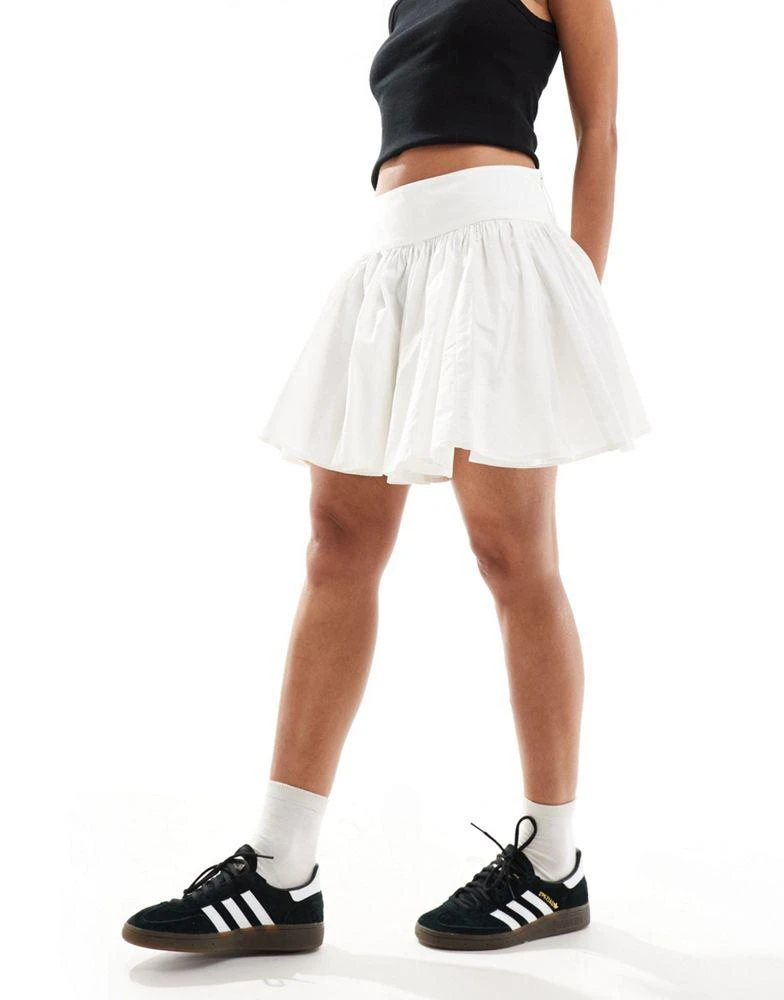 COLLUSION COLLUSION cotton flippy mini in white 1
