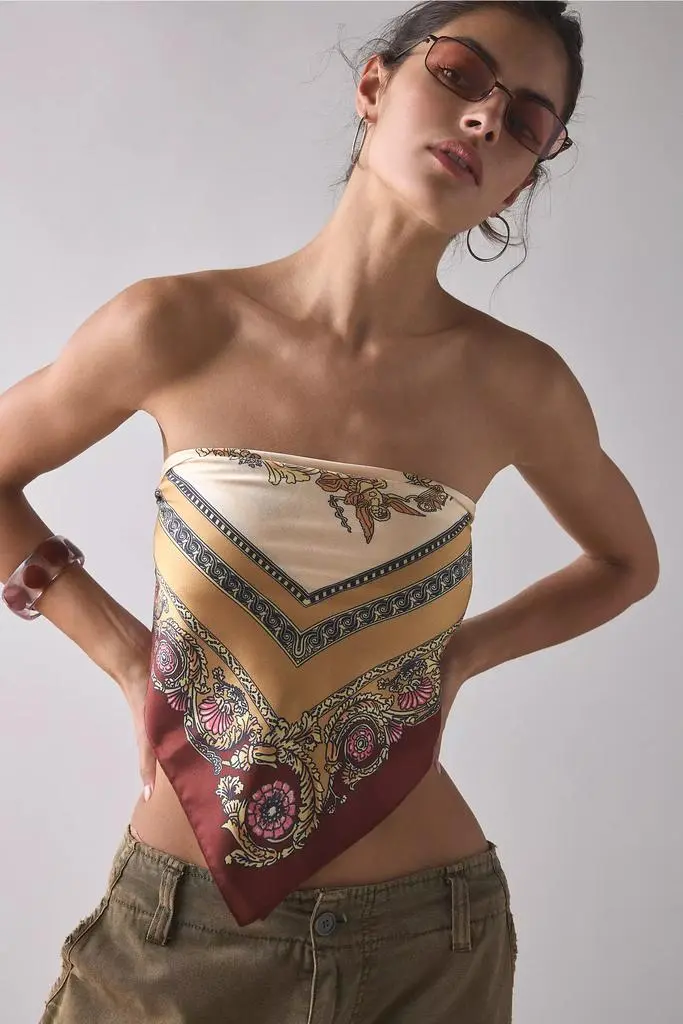 Urban Outfitters Ornate Patterned Silky Scarf