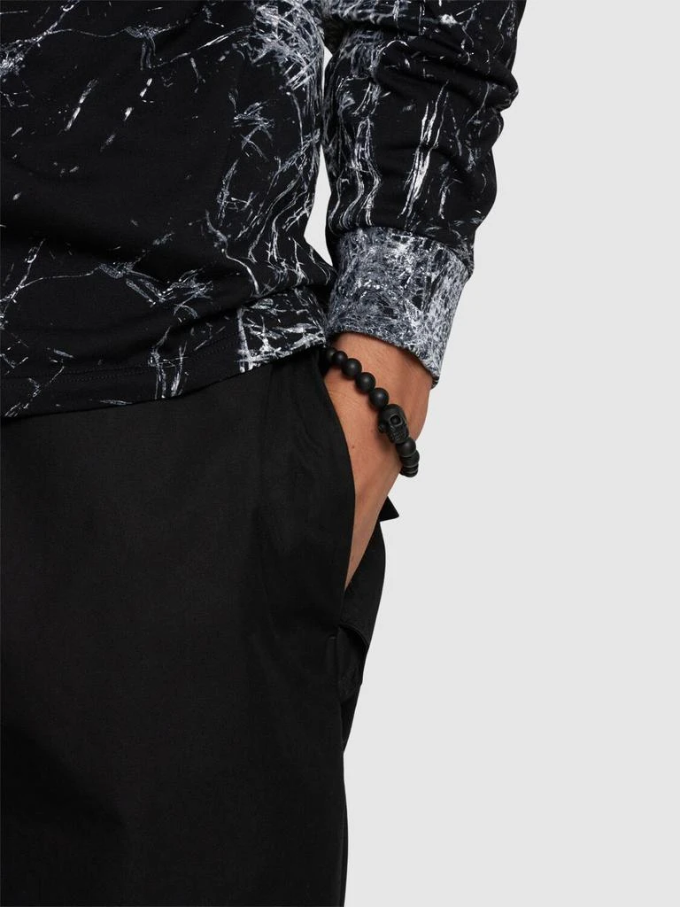 Alexander McQueen Skull Onyx Beaded Bracelet 1
