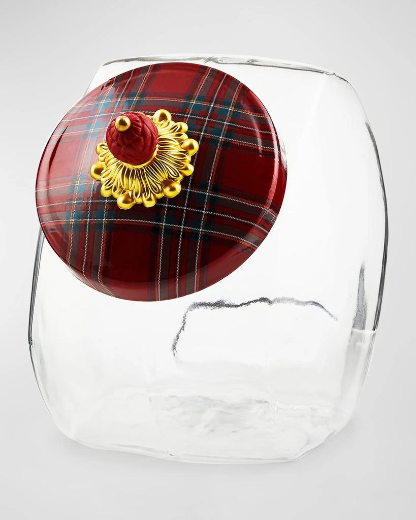 MacKenzie-Childs Cookie Jar with Red Tartan Lid 1