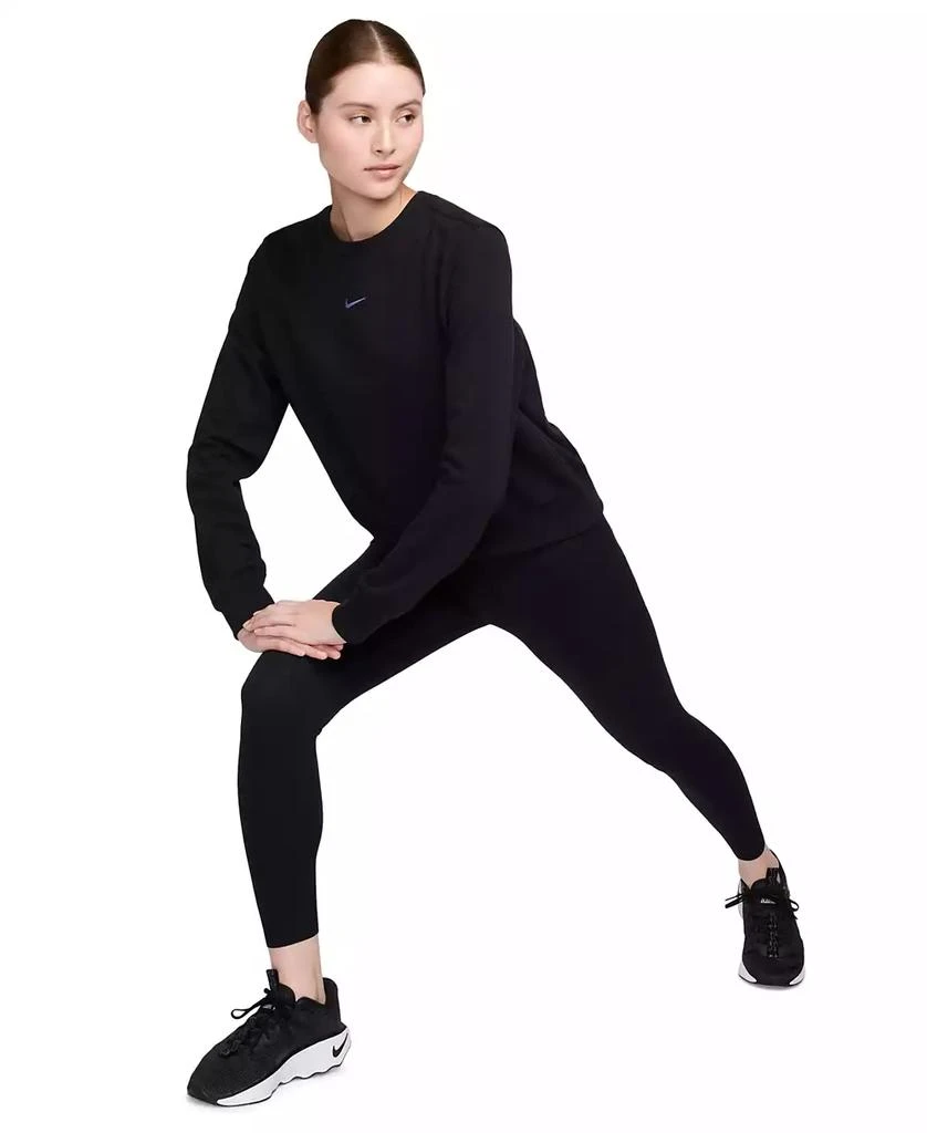 NIKE Women's Dri-FIT One Crewneck French Terry Sweatshirt 4