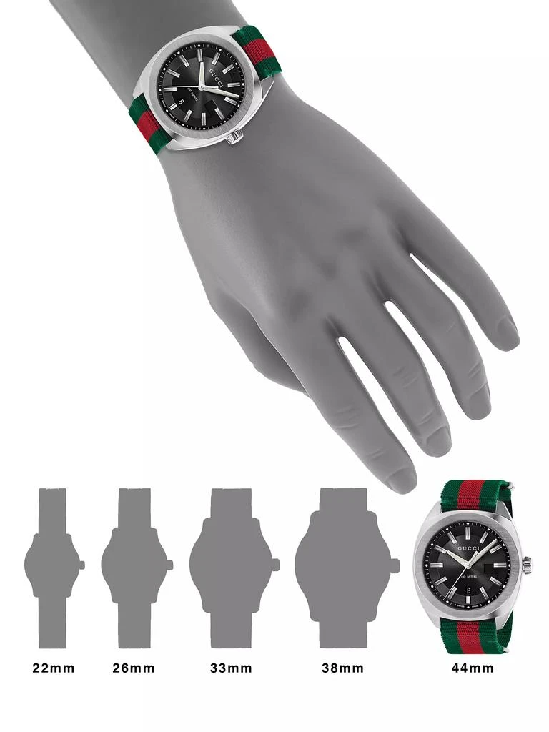 Gucci Stainless Steel & Nylon Web Watch 2
