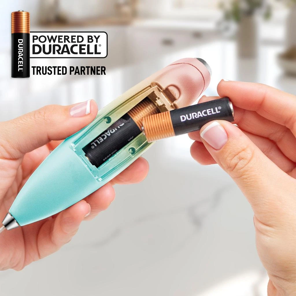 Zulay Kitchen Handheld Milk Frother with 4 Duracell Batteries and Stand Included 6