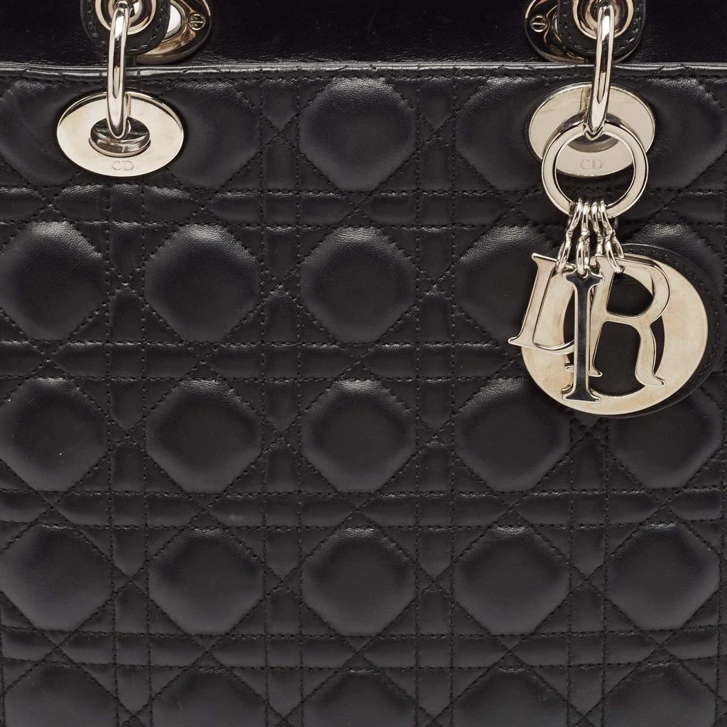 Dior Dior Black Cannage Leather Large Lady Dior Tote 6