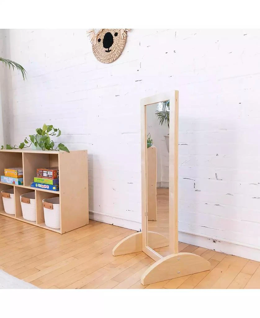 ECR4Kids Toddler Single-Sided Bi-Directional Mirror, Natural 7