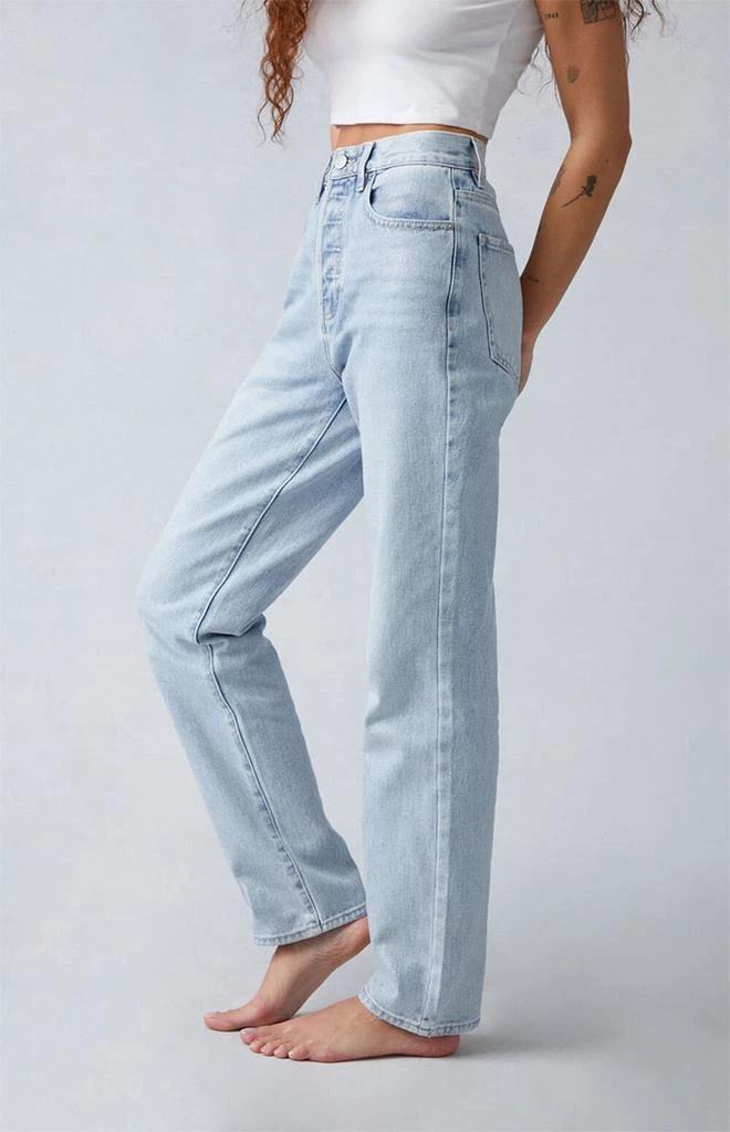 PacSun Light Indigo Glittery Dad Jeans 3