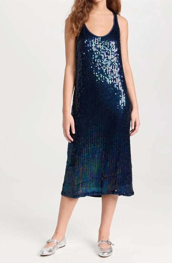 blue sequin tank dress ZEINA MINI DRESS main image 0