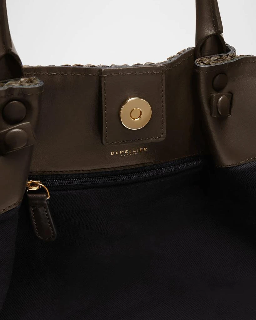 Demellier New York Midi Raffia Top-Handle Bag 5