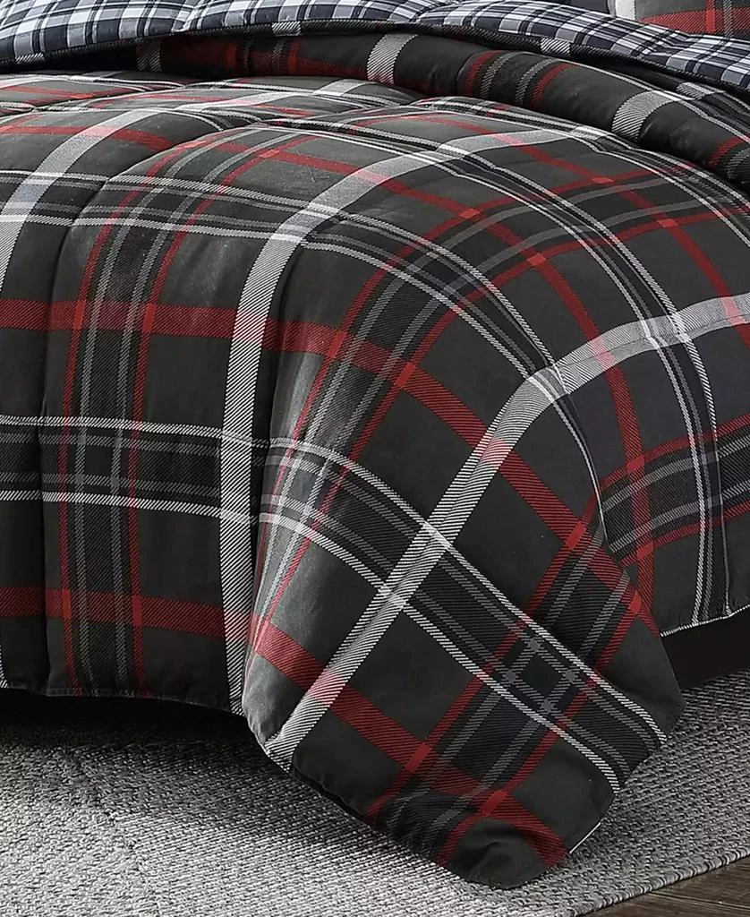Eddie Bauer Willow Plaid Microsuede Reversible Comforter Set 7